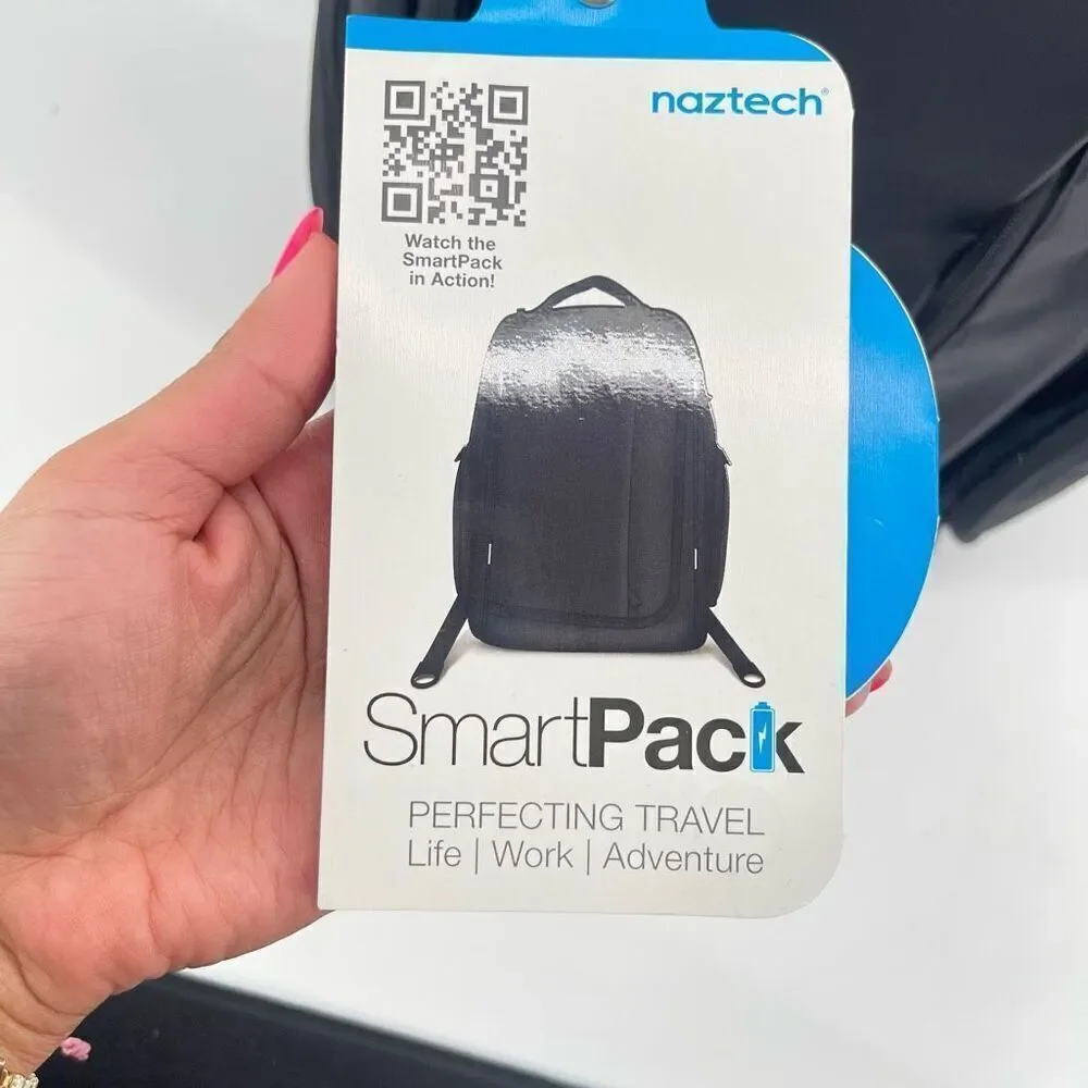 Naztech SmartPack Charging Backpack – Power On the Go, Black